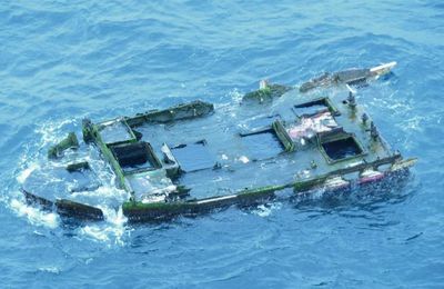 Japanese fish and boat off Oregon