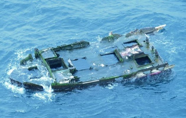 Japanese fish and boat off Oregon